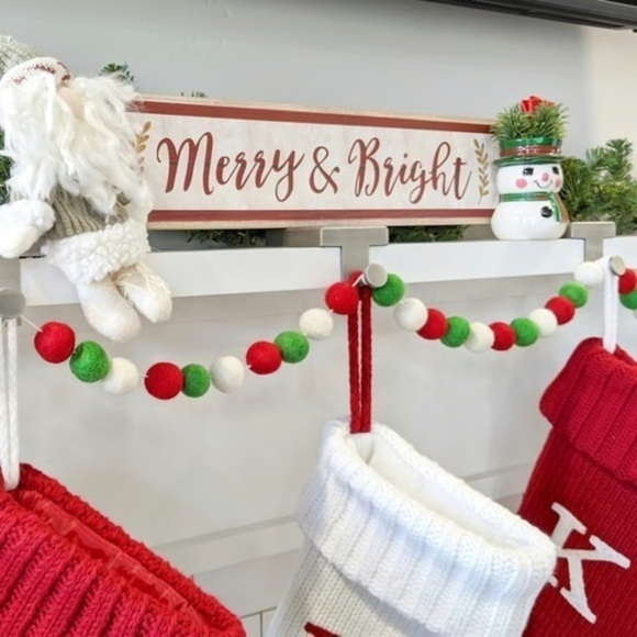 Anthropologie Other - Felt Wool Pom Pom  Christmas Garland